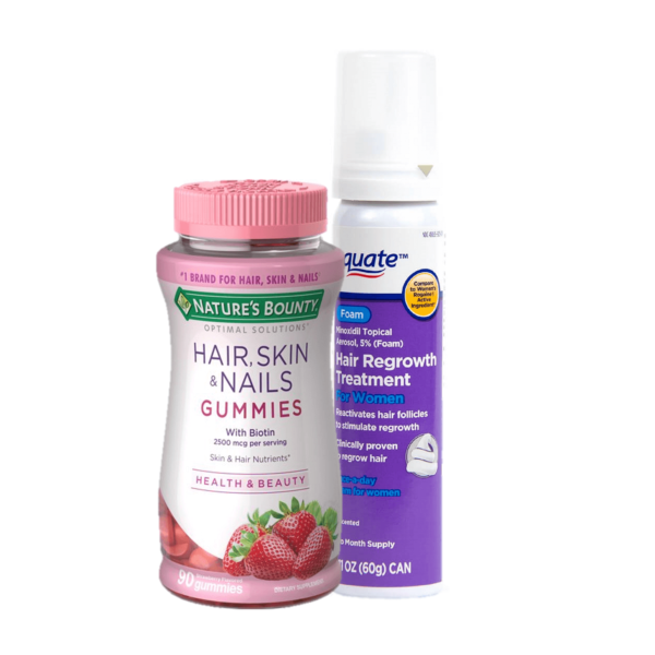 minoxidil espuma mujer 60 ml con biotina gomitas