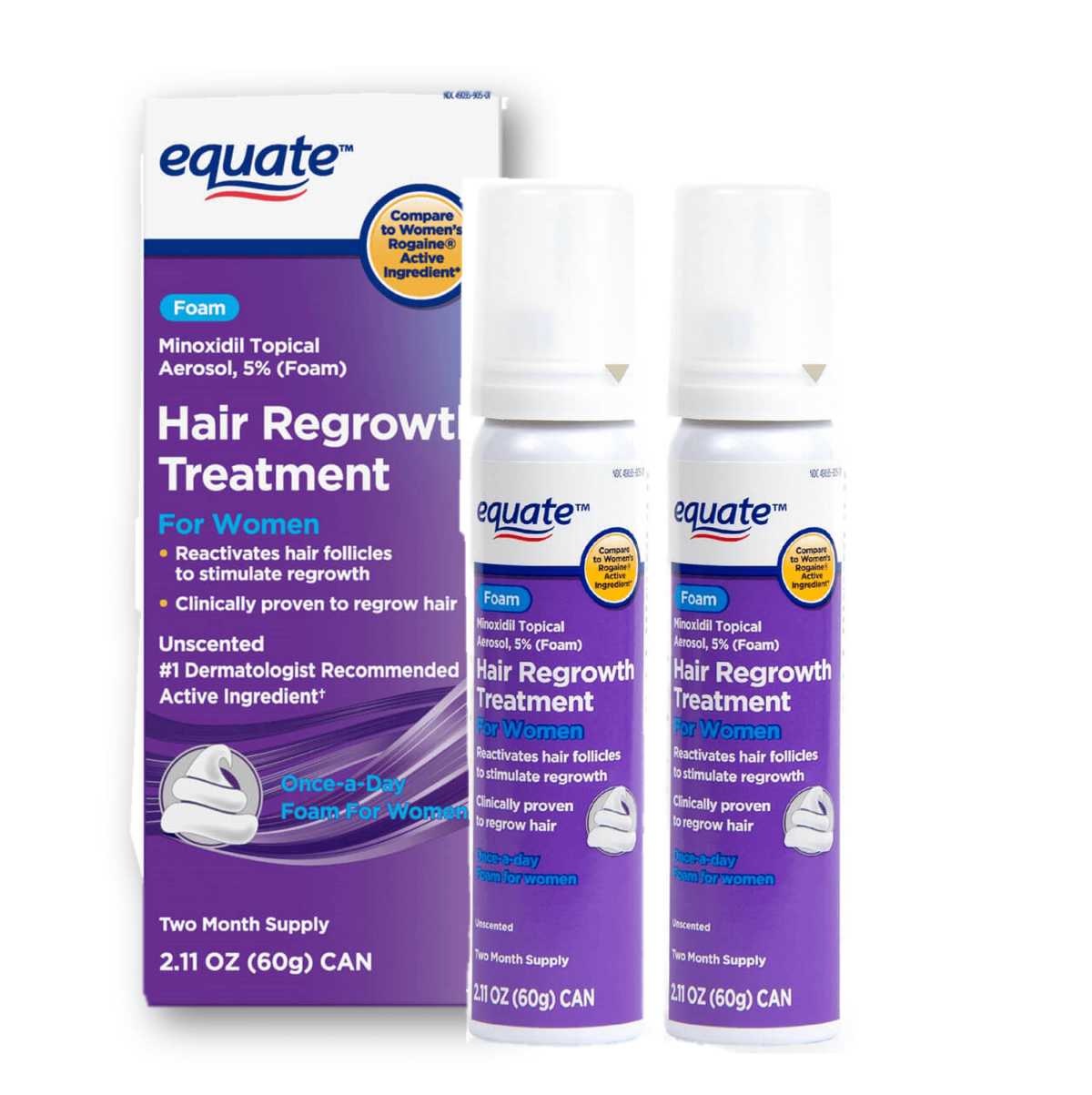 minoxidil equate para mujer 4 meses de uso 2 frascos