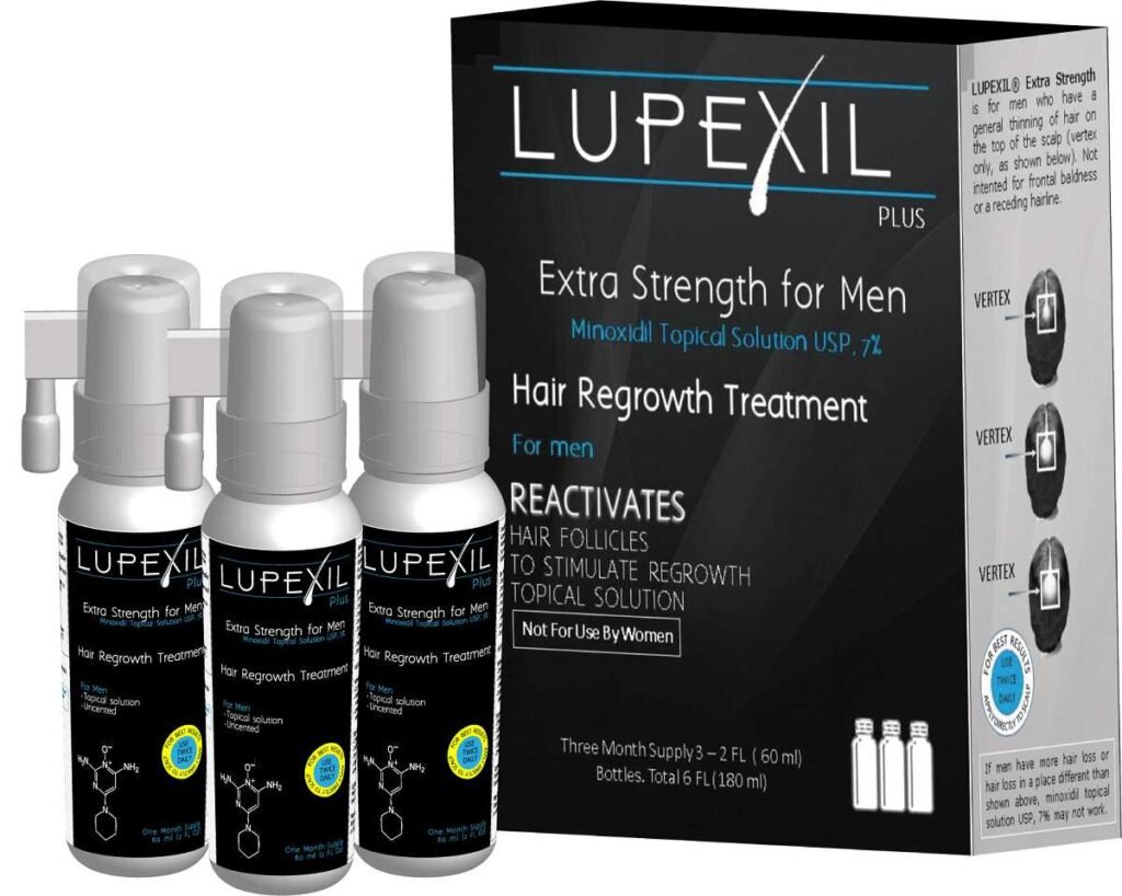Lupexil 7% minoxidil - 3 meses de uso