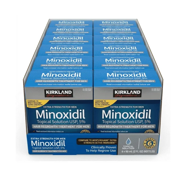 caja de 12 cajas de minoxidil kirkland por mayoreo