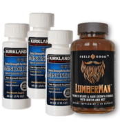 Promocion de Minoxidil Kirkland con Lumberman