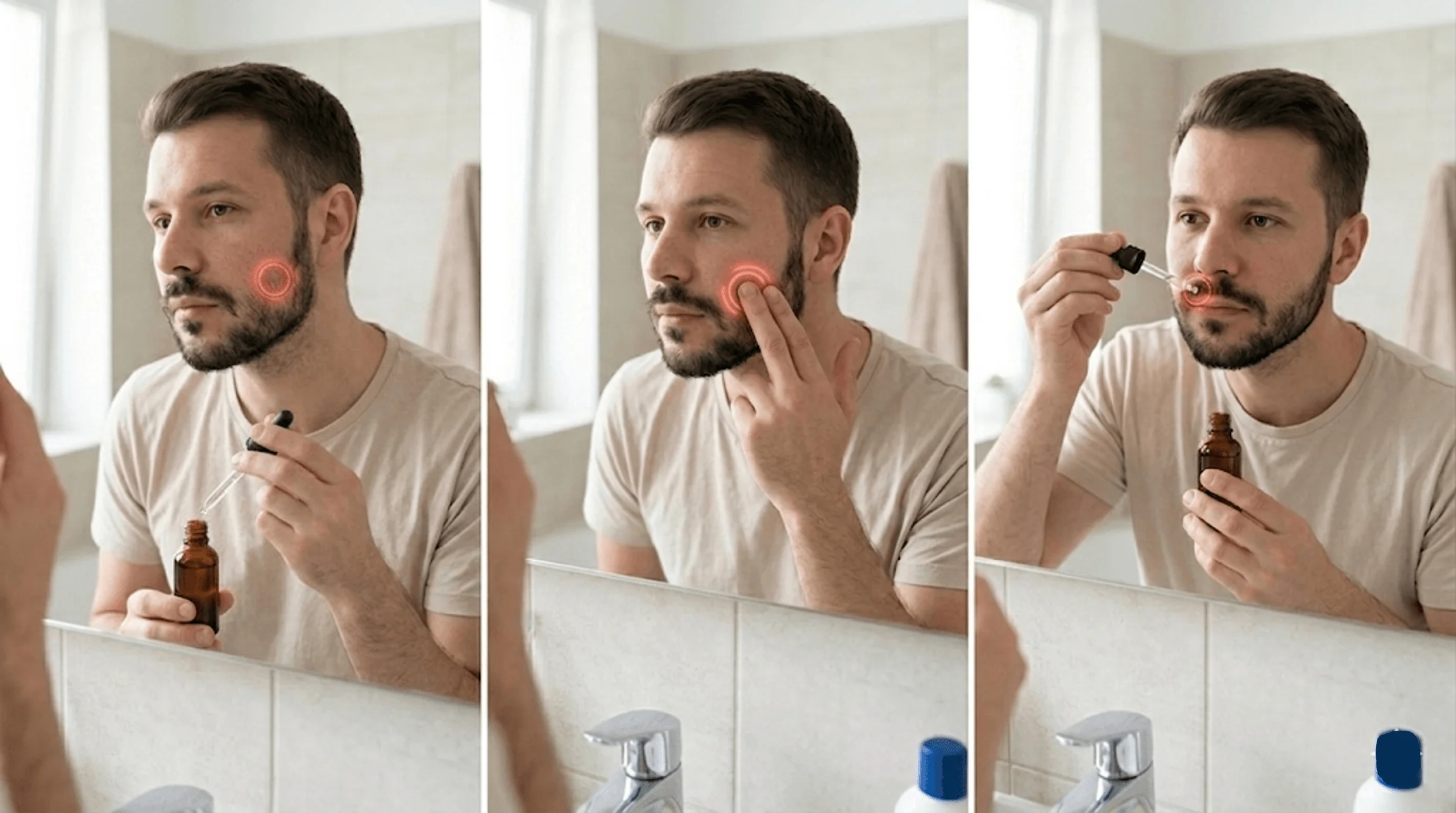 Cómo aplicar minoxidil en la barba paso a paso